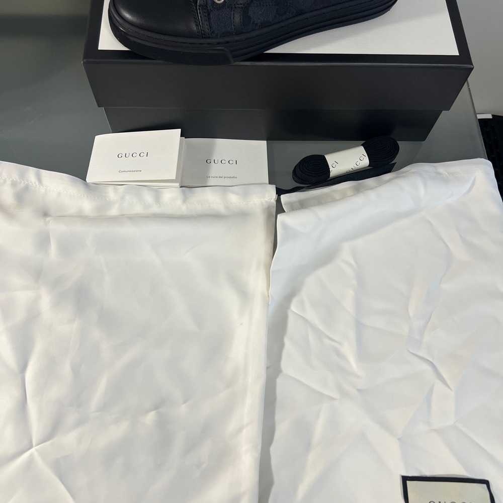 Gucci Black Monogram High-Top Sneakers - Picture 5 of 6